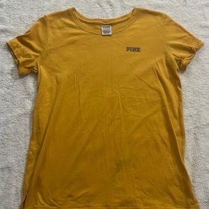 PINK- Girls Golden Yellow Short Sleeve Tee